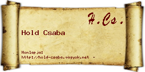 Hold Csaba névjegykártya