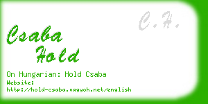 csaba hold business card